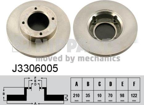 Nipparts J3306005 - Kočioni disk www.molydon.hr