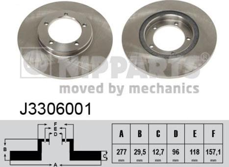 Nipparts J3306001 - Kočioni disk www.molydon.hr