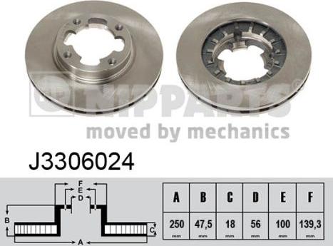 Nipparts J3306024 - Kočioni disk www.molydon.hr