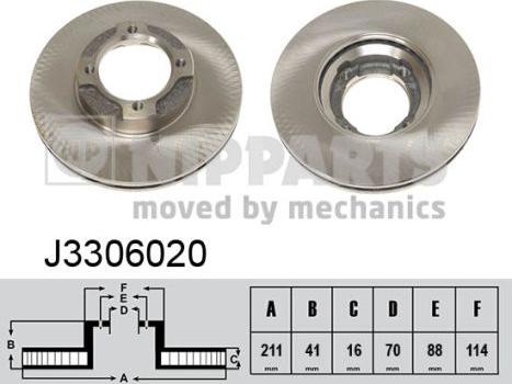 Nipparts J3306020 - Kočioni disk www.molydon.hr