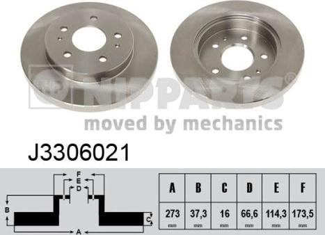 Nipparts J3306021 - Kočioni disk www.molydon.hr