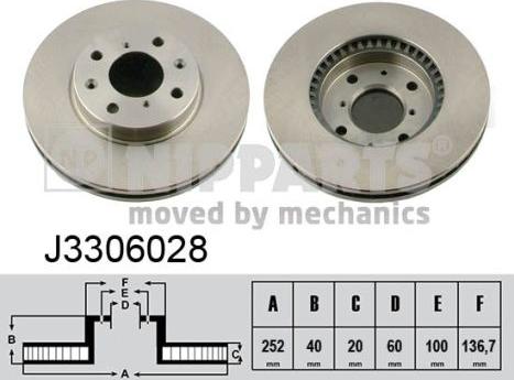 Nipparts J3306028 - Kočioni disk www.molydon.hr