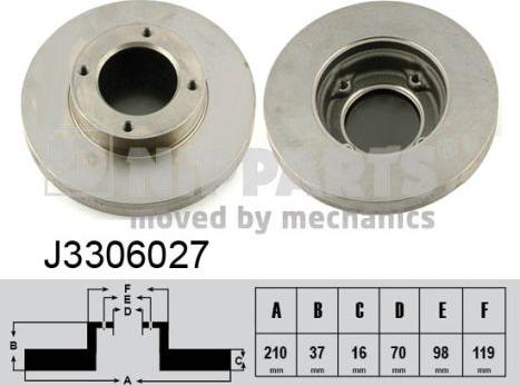 Nipparts J3306027 - Kočioni disk www.molydon.hr