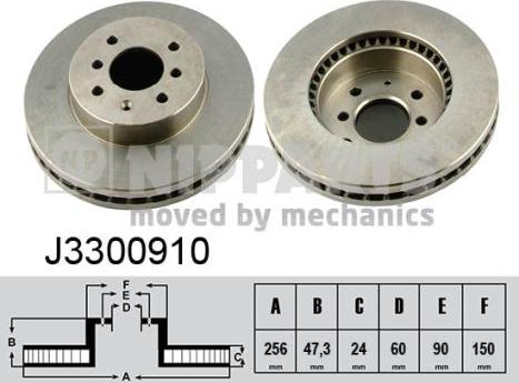 Nipparts J3300910 - Kočioni disk www.molydon.hr