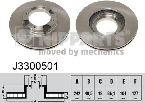 Nipparts J3300501 - Kočioni disk www.molydon.hr