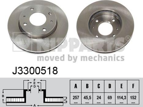 Nipparts J3300518 - Kočioni disk www.molydon.hr