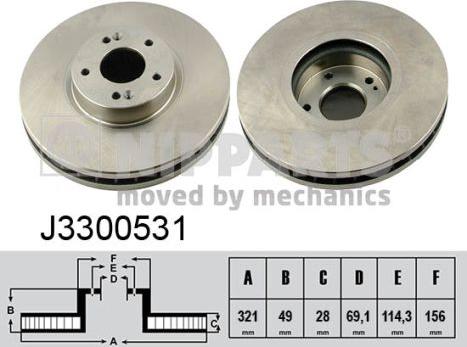 Nipparts J3300531 - Kočioni disk www.molydon.hr