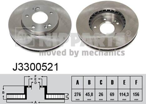 Nipparts J3300521 - Kočioni disk www.molydon.hr