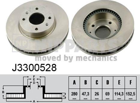 Nipparts J3300528 - Kočioni disk www.molydon.hr