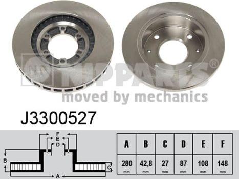 Nipparts J3300527 - Kočioni disk www.molydon.hr