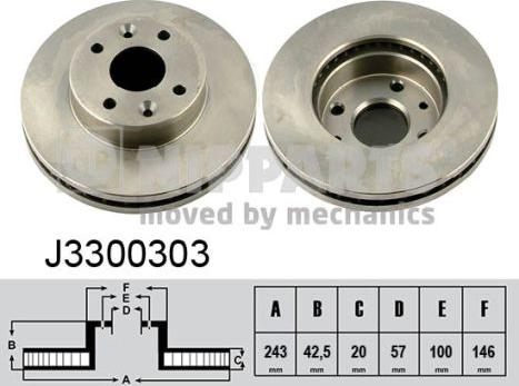 Nipparts J3300303 - Kočioni disk www.molydon.hr