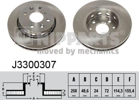 Nipparts J3300307 - Kočioni disk www.molydon.hr