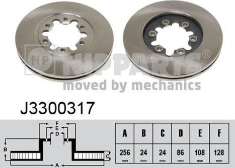 Nipparts J3300317 - Kočioni disk www.molydon.hr