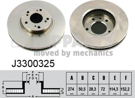 Nipparts J3300325 - Kočioni disk www.molydon.hr