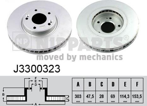 Nipparts J3300323 - Kočioni disk www.molydon.hr