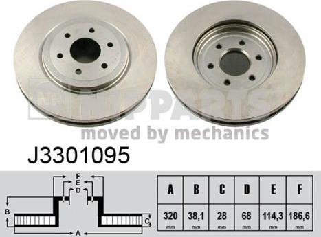 Nipparts J3301095 - Kočioni disk www.molydon.hr