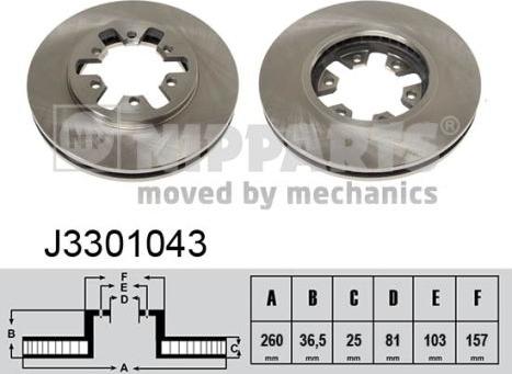 Nipparts J3301043 - Kočioni disk www.molydon.hr