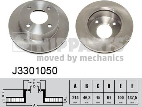 Nipparts J3301050 - Kočioni disk www.molydon.hr