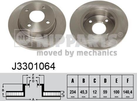 Nipparts J3301064 - Kočioni disk www.molydon.hr