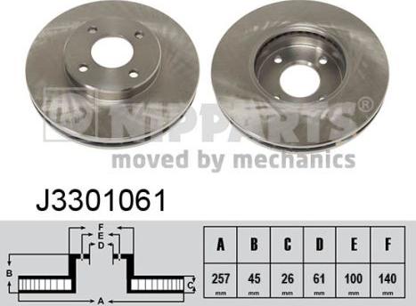 Nipparts J3301061 - Kočioni disk www.molydon.hr