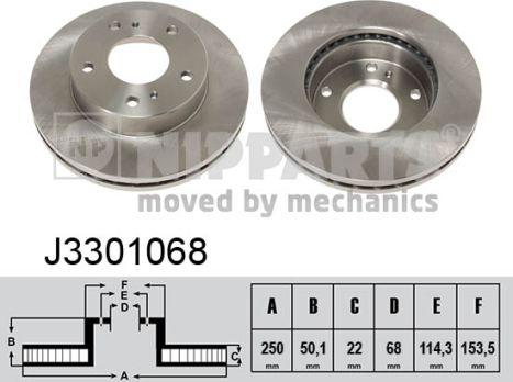 Nipparts J3301068 - Kočioni disk www.molydon.hr