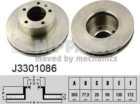 Nipparts J3301086 - Kočioni disk www.molydon.hr