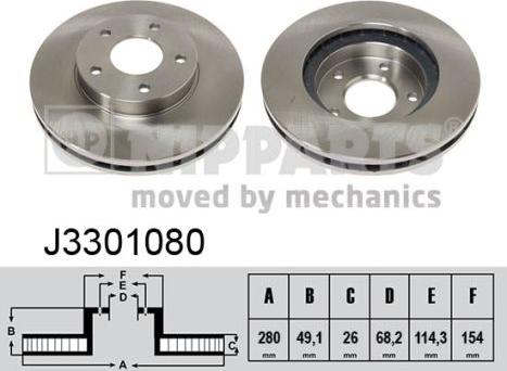 Nipparts J3301080 - Kočioni disk www.molydon.hr