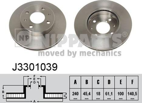 Nipparts J3301039 - Kočioni disk www.molydon.hr