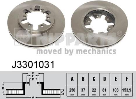 Nipparts J3301031 - Kočioni disk www.molydon.hr