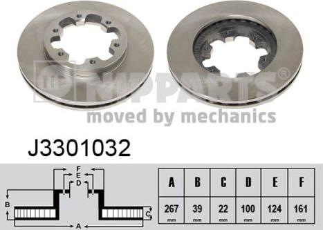 Nipparts J3301032 - Kočioni disk www.molydon.hr