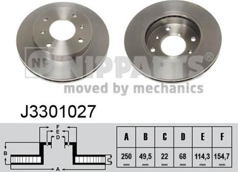 Nipparts J3301027 - Kočioni disk www.molydon.hr