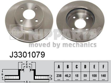 Nipparts J3301079 - Kočioni disk www.molydon.hr