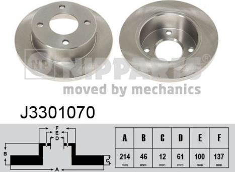 Nipparts J3301070 - Kočioni disk www.molydon.hr