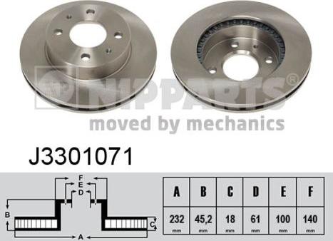 Nipparts J3301071 - Kočioni disk www.molydon.hr