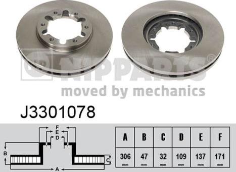 Nipparts J3301078 - Kočioni disk www.molydon.hr