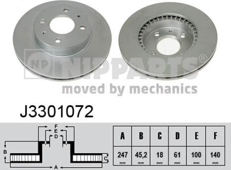 Nipparts J3301072 - Kočioni disk www.molydon.hr