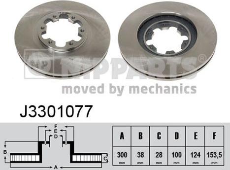 Nipparts J3301077 - Kočioni disk www.molydon.hr