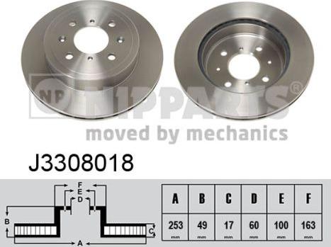 Nipparts J3308018 - Kočioni disk www.molydon.hr