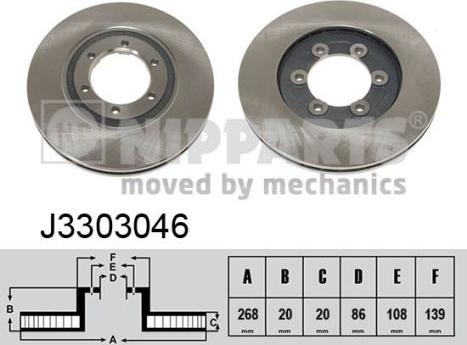 Nipparts J3303046 - Kočioni disk www.molydon.hr