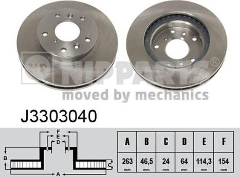 Nipparts J3303040 - Kočioni disk www.molydon.hr