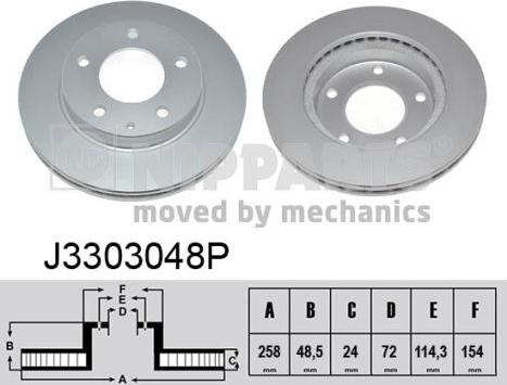 Nipparts J3303048P - Kočioni disk www.molydon.hr