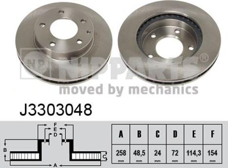 Nipparts J3303048 - Kočioni disk www.molydon.hr