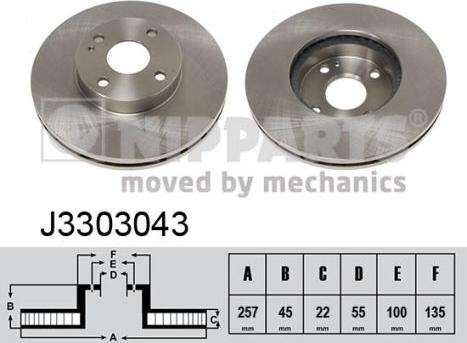 Nipparts J3303043 - Kočioni disk www.molydon.hr