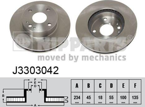 Nipparts J3303042 - Kočioni disk www.molydon.hr