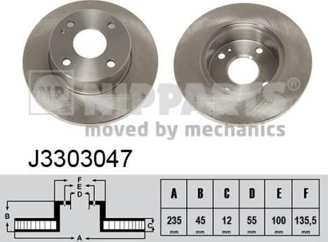 Nipparts J3303047 - Kočioni disk www.molydon.hr