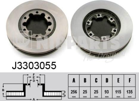 Nipparts J3303055 - Kočioni disk www.molydon.hr