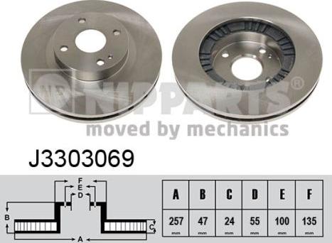 Nipparts J3303069 - Kočioni disk www.molydon.hr