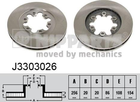 Nipparts J3303026 - Kočioni disk www.molydon.hr