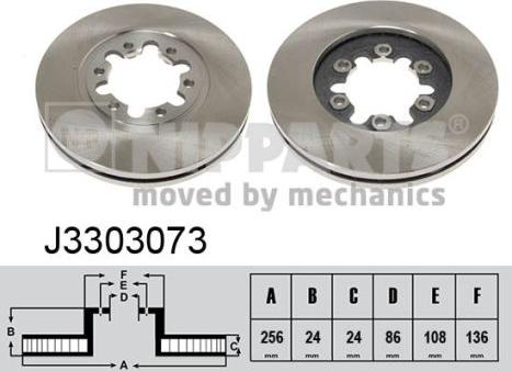 Nipparts J3303073 - Kočioni disk www.molydon.hr