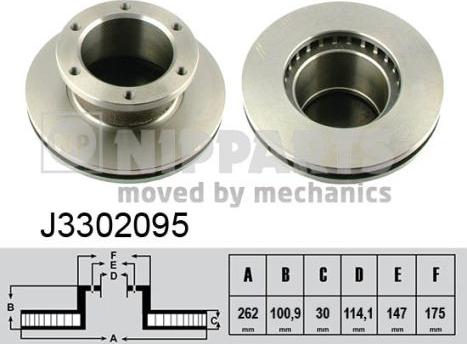 Nipparts J3302095 - Kočioni disk www.molydon.hr